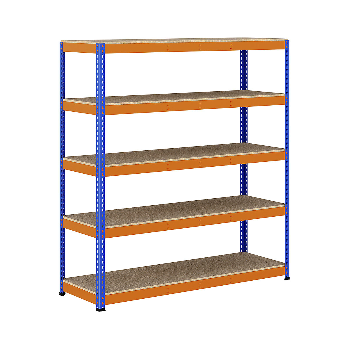 BiG400 1980mm High Racking, BiG400 1980mm High Racking, BiG400 Racking 1980h X 1830w X 610d Mm 5 Levels 375kg UDL Blue & Orange-96