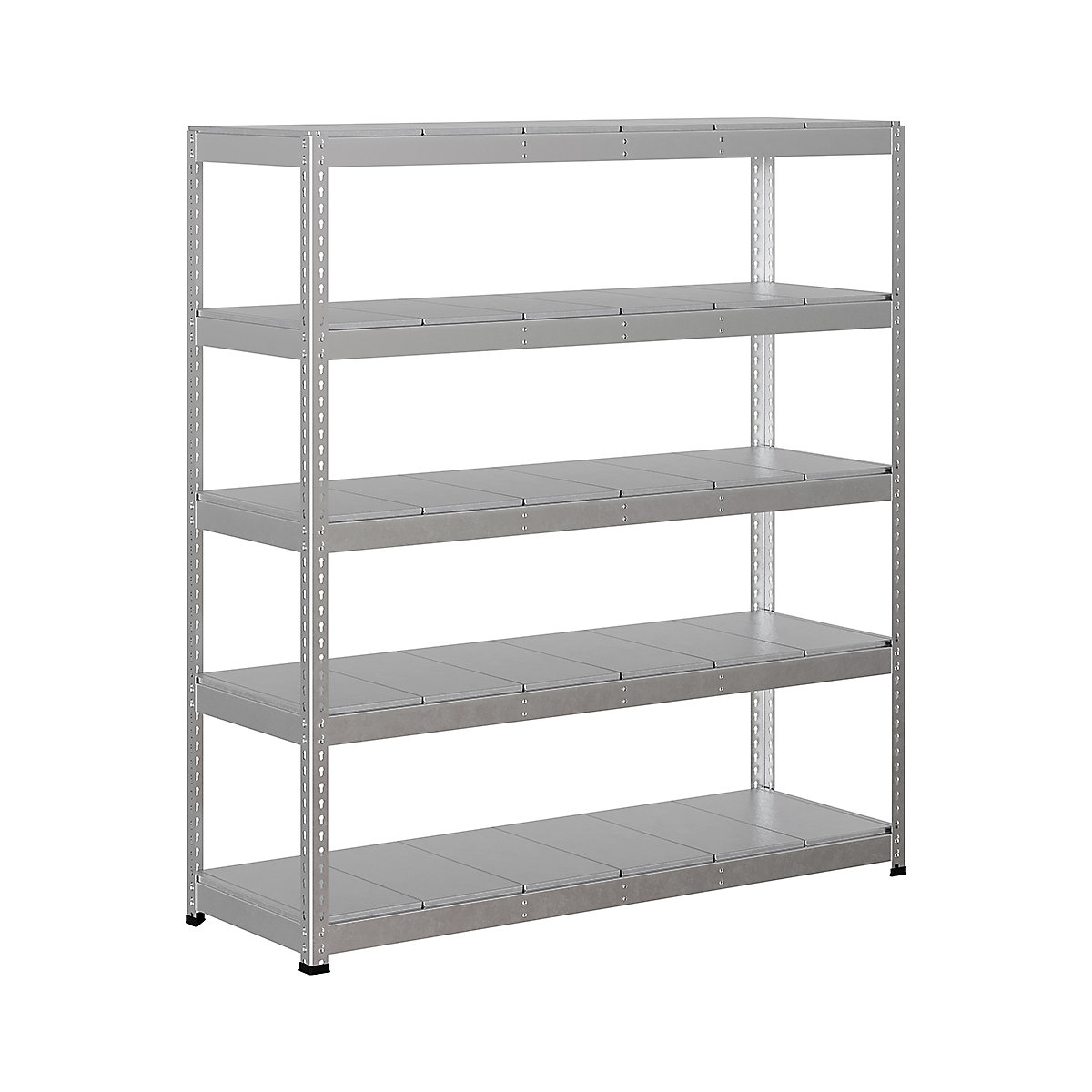 BiG400 1980mm High Racking, BiG400 1980mm High Racking, BiG400 Steel Racking 1980h X 1830w X 610d Mm 5 Levels 375kg UDL Silver-47