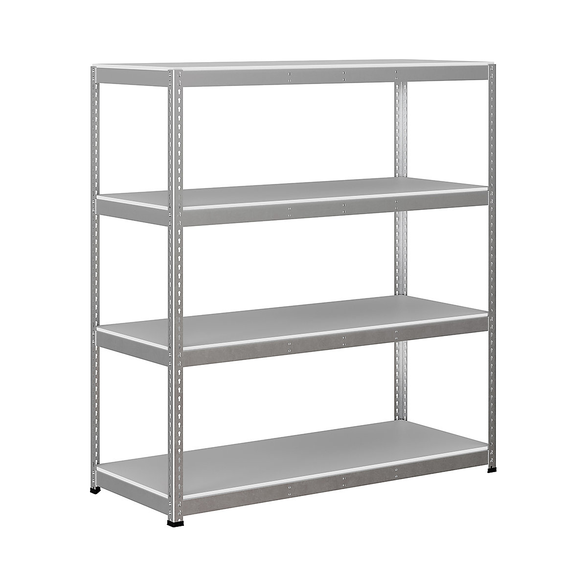 BiG400 1980mm High Racking, BiG400 1980mm High Racking, BiG400 Melamine Racking 1980h X 1830w X 760d Mm 4 Levels 400kg UDL Silver-343