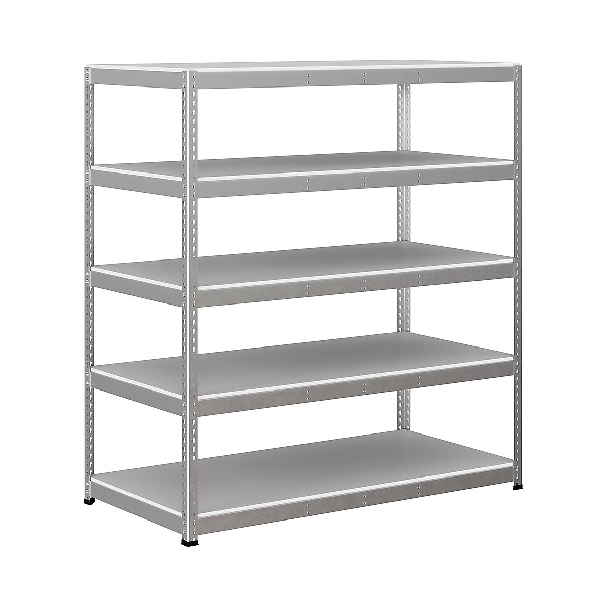 BiG400 1980mm High Racking, BiG400 1980mm High Racking, BiG400 Melamine Racking 1980h X 1830w X 915d Mm 5 Levels 375kg UDL Silver-266