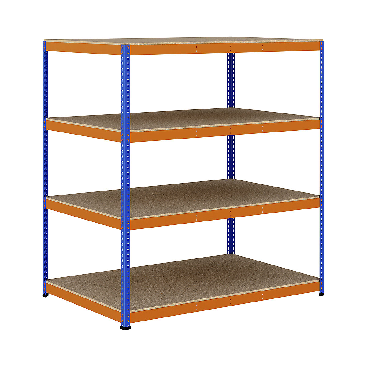 BiG400 1980mm High Racking, BiG400 1980mm High Racking, BiG400 Racking 1980h x 1830w x 1220d mm 4 Levels 400kg UDL Blue & Orange-338