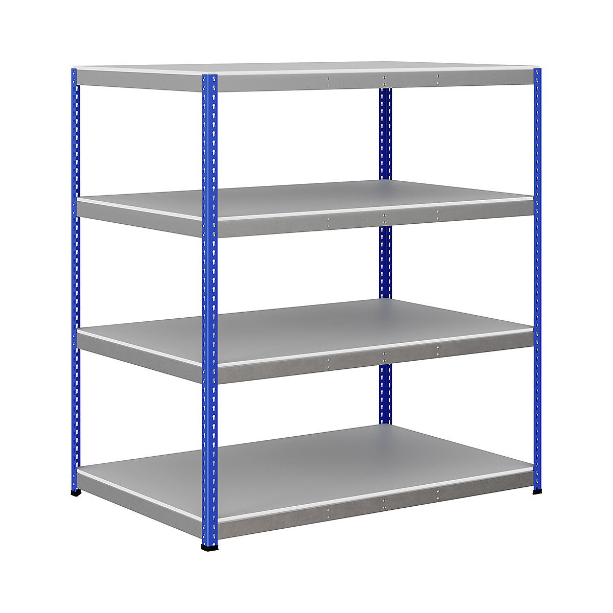BiG400 1980mm High Racking, BiG400 1980mm High Racking, BiG400 Melamine Racking 1980h x 1830w x 1220d mm 4 Levels 400kg UDL Blue & Silver-130