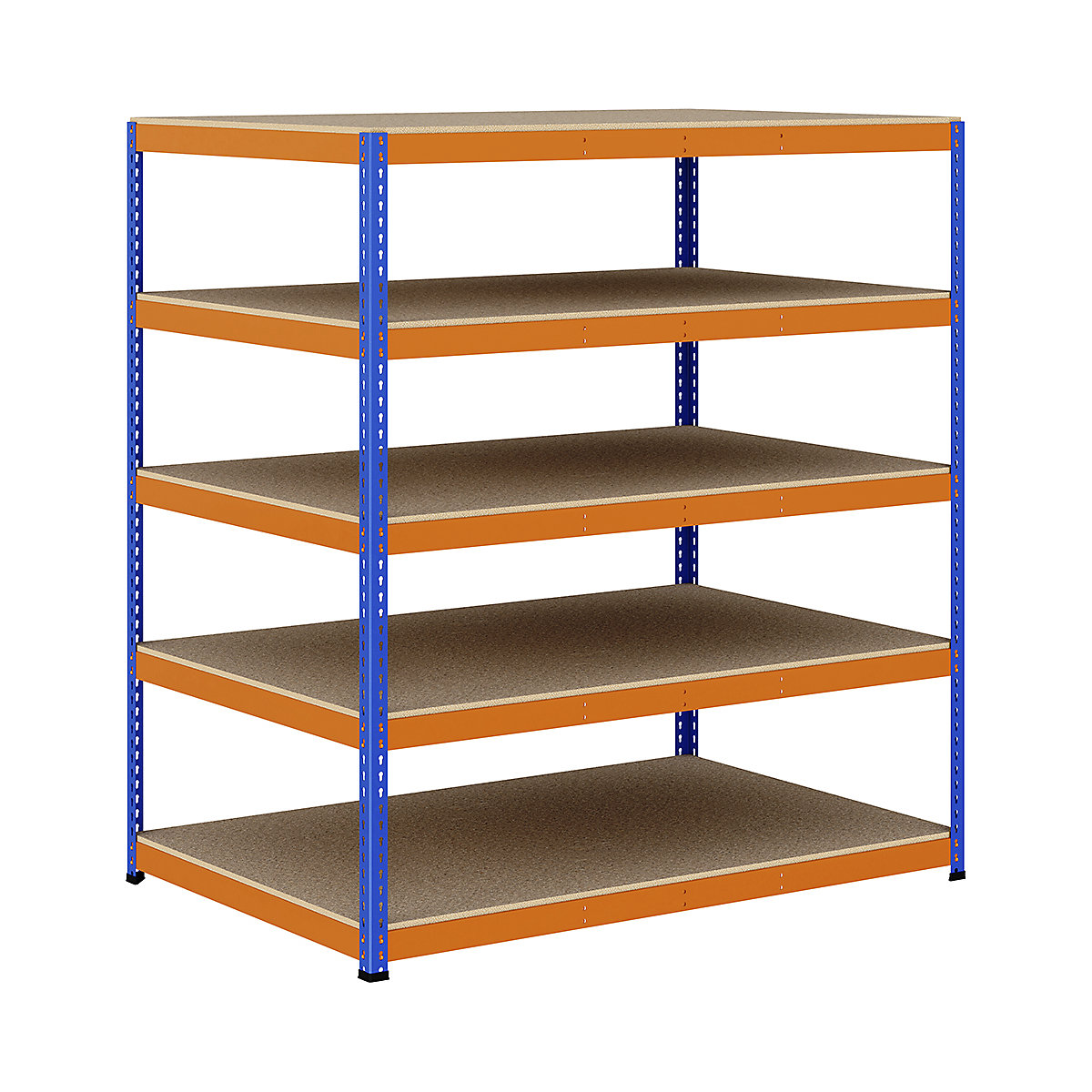 BiG400 1980mm High Racking, BiG400 1980mm High Racking, BiG400 Racking 1980h X 1830w X 1220d Mm 5 Levels 375kg UDL Blue & Orange-264