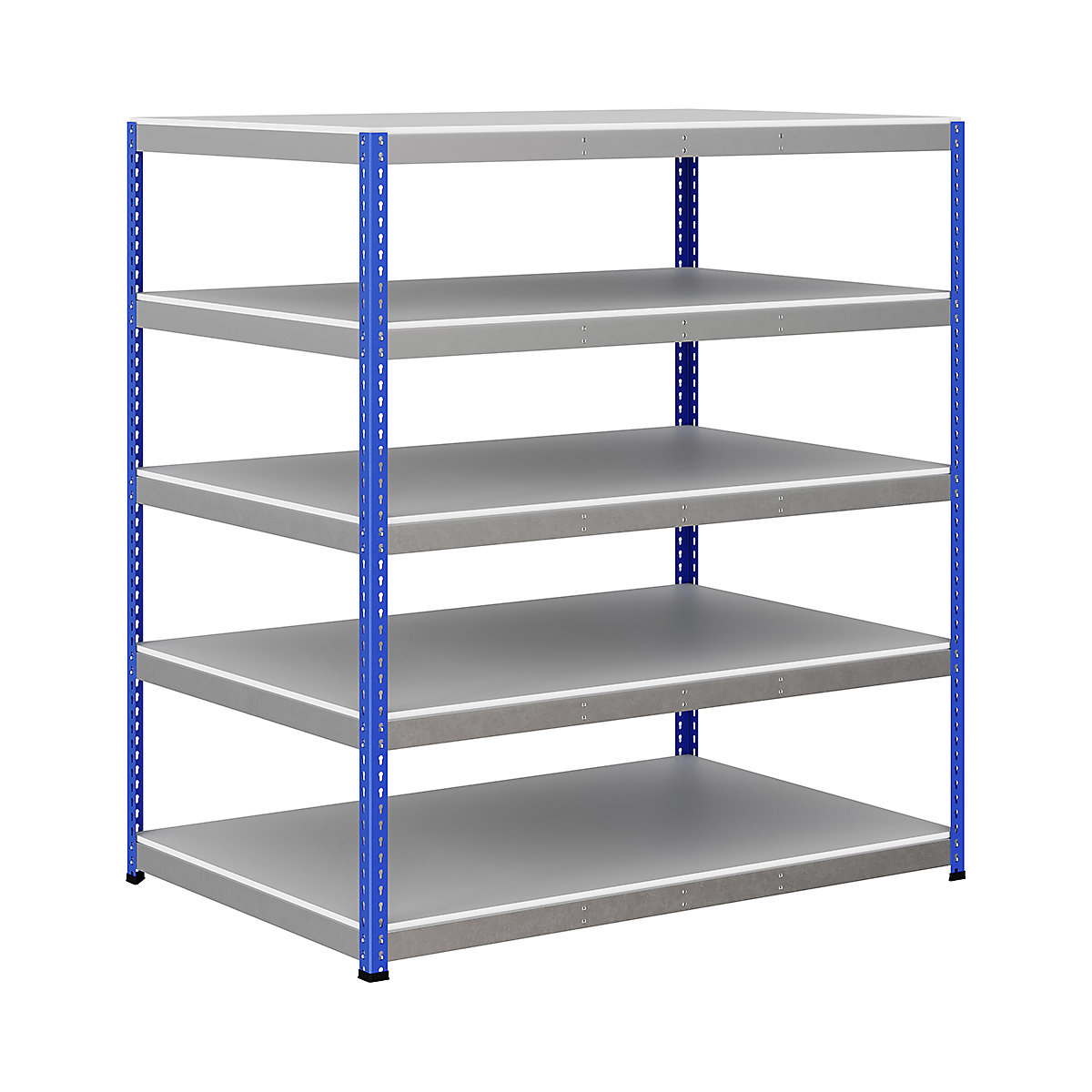BiG400 1980mm High Racking, BiG400 1980mm High Racking, BiG400 Melamine Racking 1980h x 1830w x 1220d mm 5 Levels 375kg UDL Blue & Silver-60