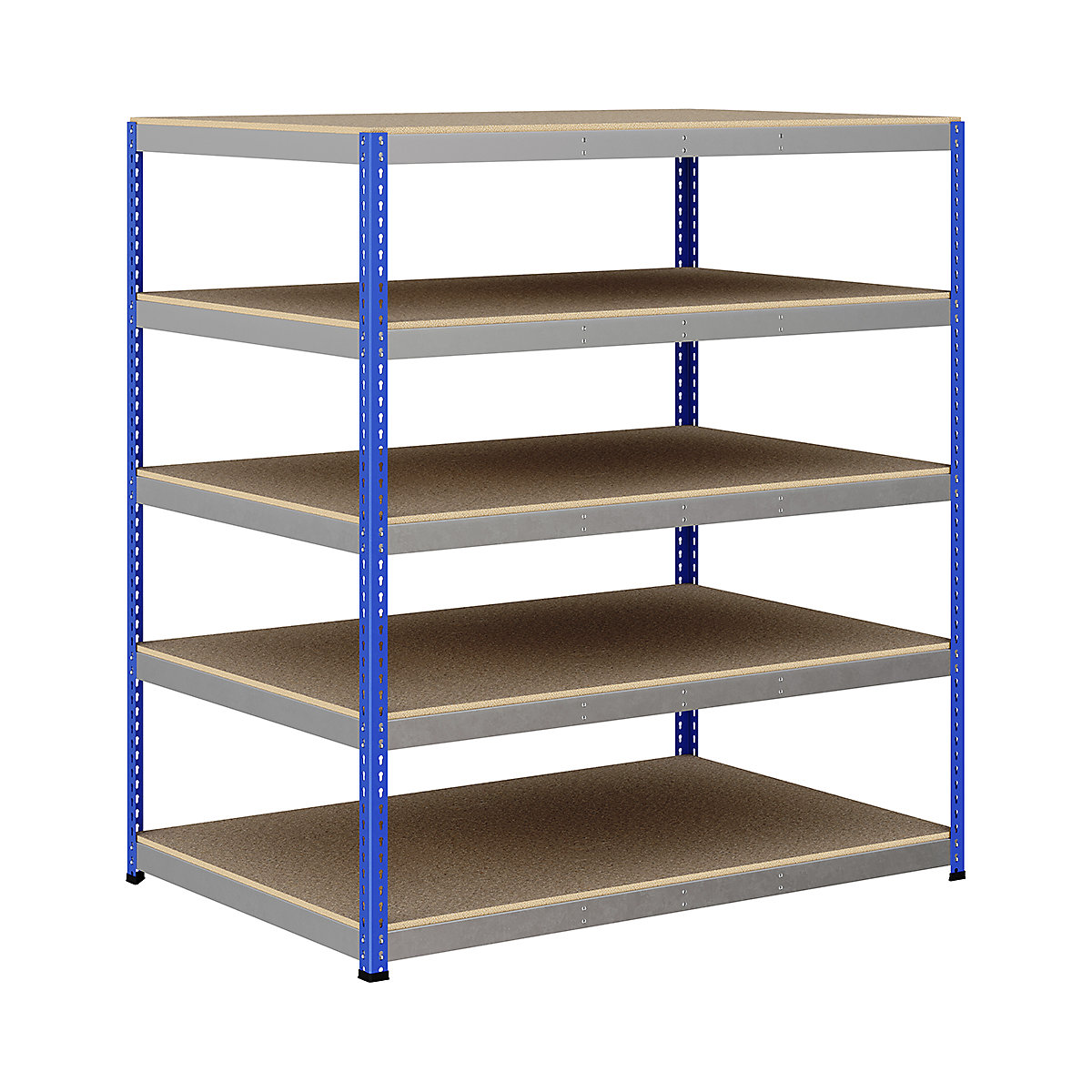 BiG400 1980mm High Racking, BiG400 1980mm High Racking, BiG400 Racking 1980h X 1830w X 1220d Mm 5 Levels 375kg UDL Blue & Silver-62