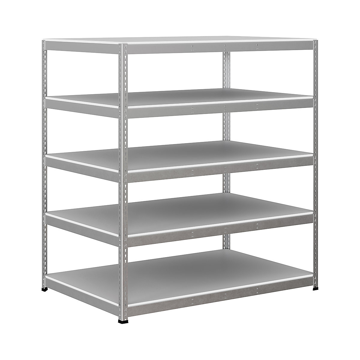 BiG400 1980mm High Racking, BiG400 1980mm High Racking, BiG400 Melamine Racking 1980h x 1830w x 1220d mm 5 Levels 375kg UDL Silver-316