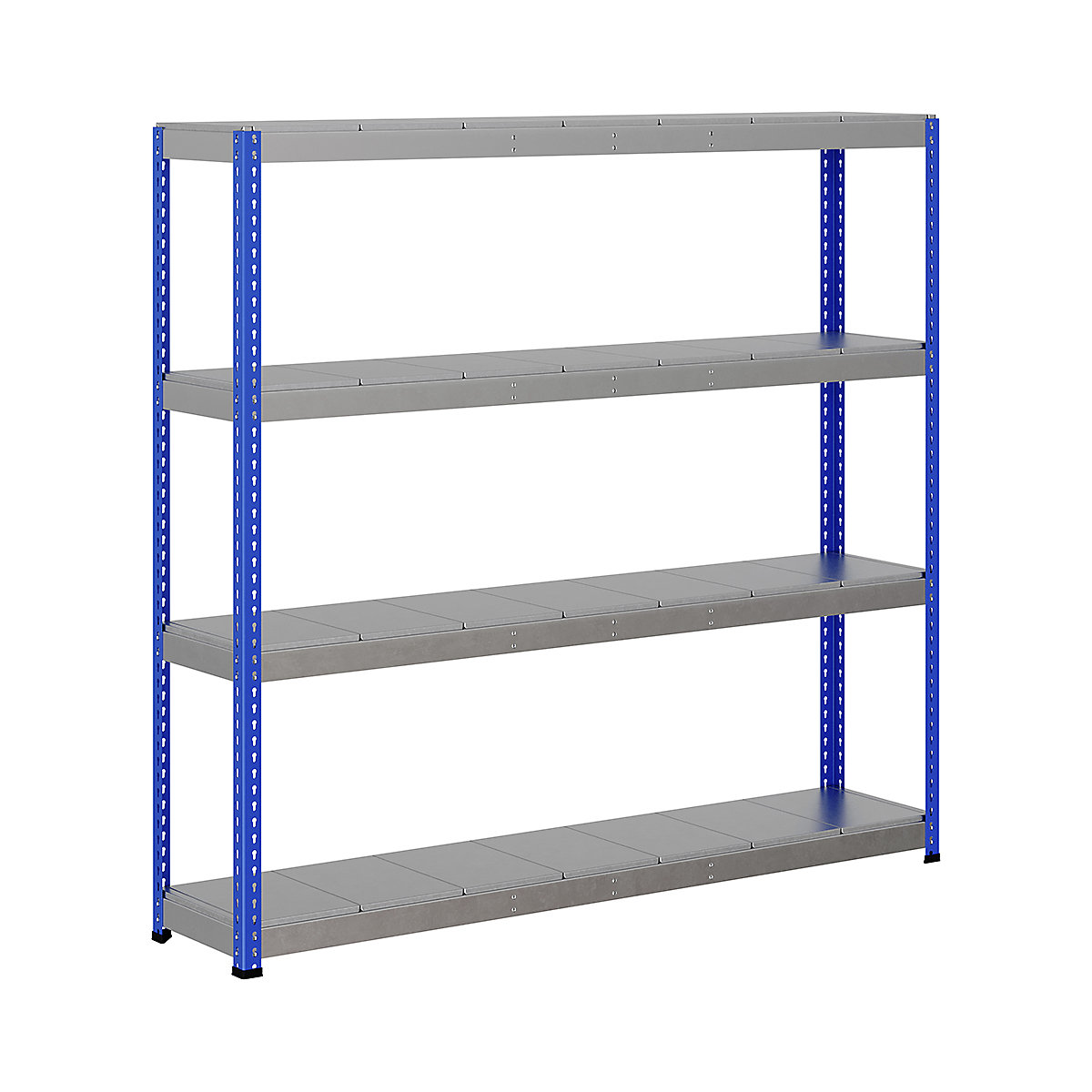 BiG400 1980mm High Racking, BiG400 1980mm High Racking, BiG400 Steel Racking 1980h X 2135w X 455d Mm 4 Levels 400kg UDL Blue & Silver-261
