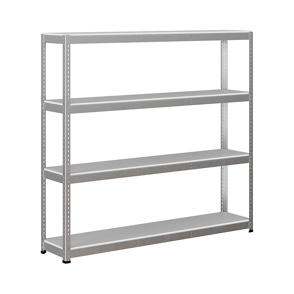 BiG400 1980mm High Racking, BiG400 1980mm High Racking, BiG400 Melamine Racking 1980h x 2135w x 455d mm 4 Levels 400kg UDL Silver-93