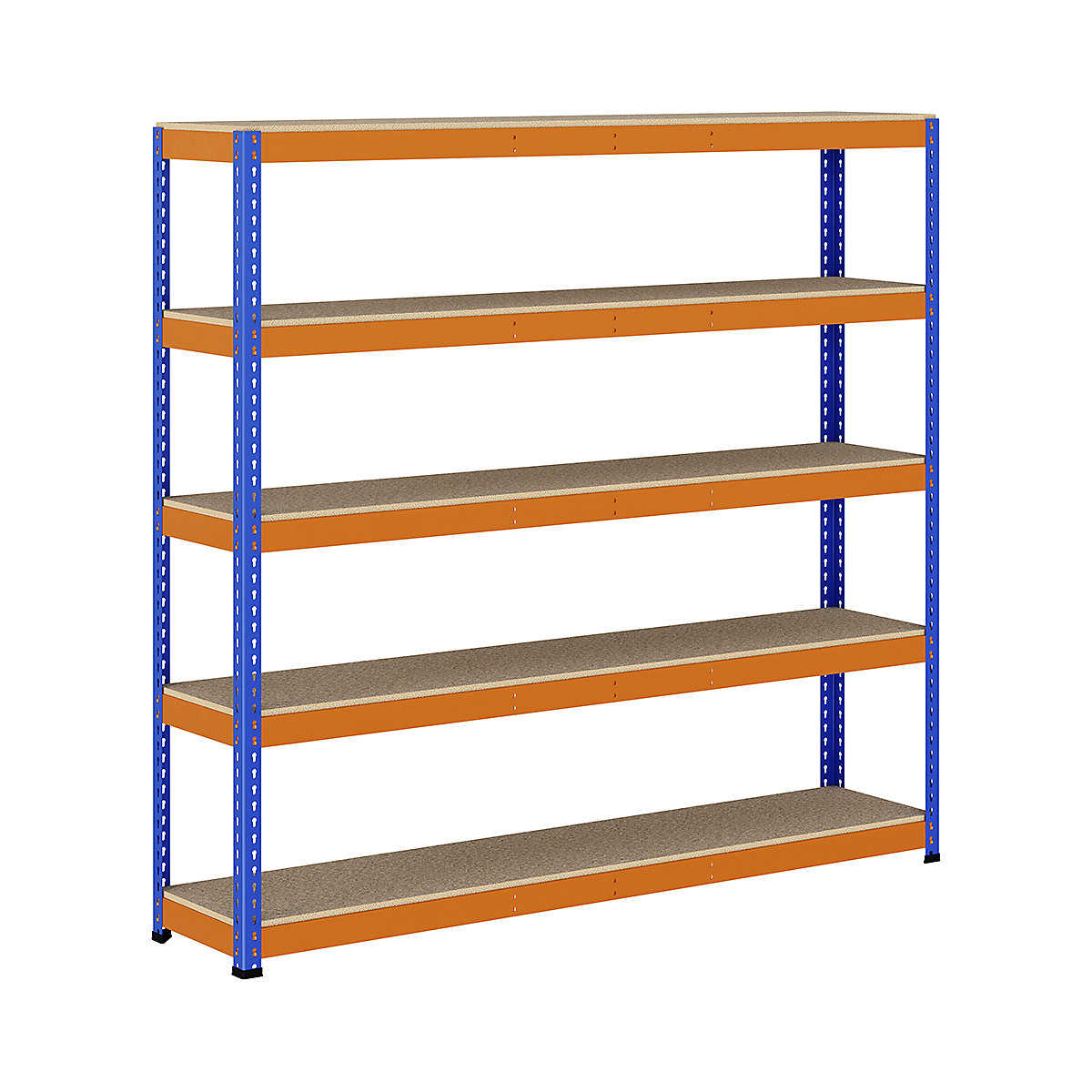 BiG400 1980mm High Racking, BiG400 1980mm High Racking, BiG400 Racking 1980h X 2135w X 455d Mm 5 Levels 375kg UDL Blue & Orange-136