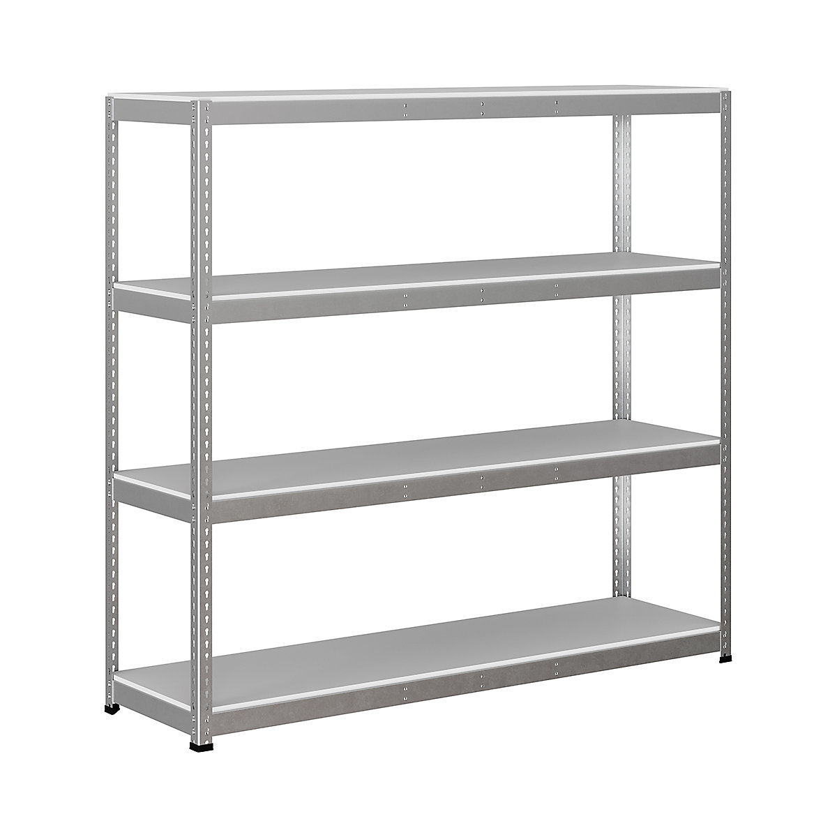 BiG400 1980mm High Racking, BiG400 1980mm High Racking, BiG400 Melamine Racking 1980h X 2135w X 610d Mm 4 Levels 400kg UDL Silver-119