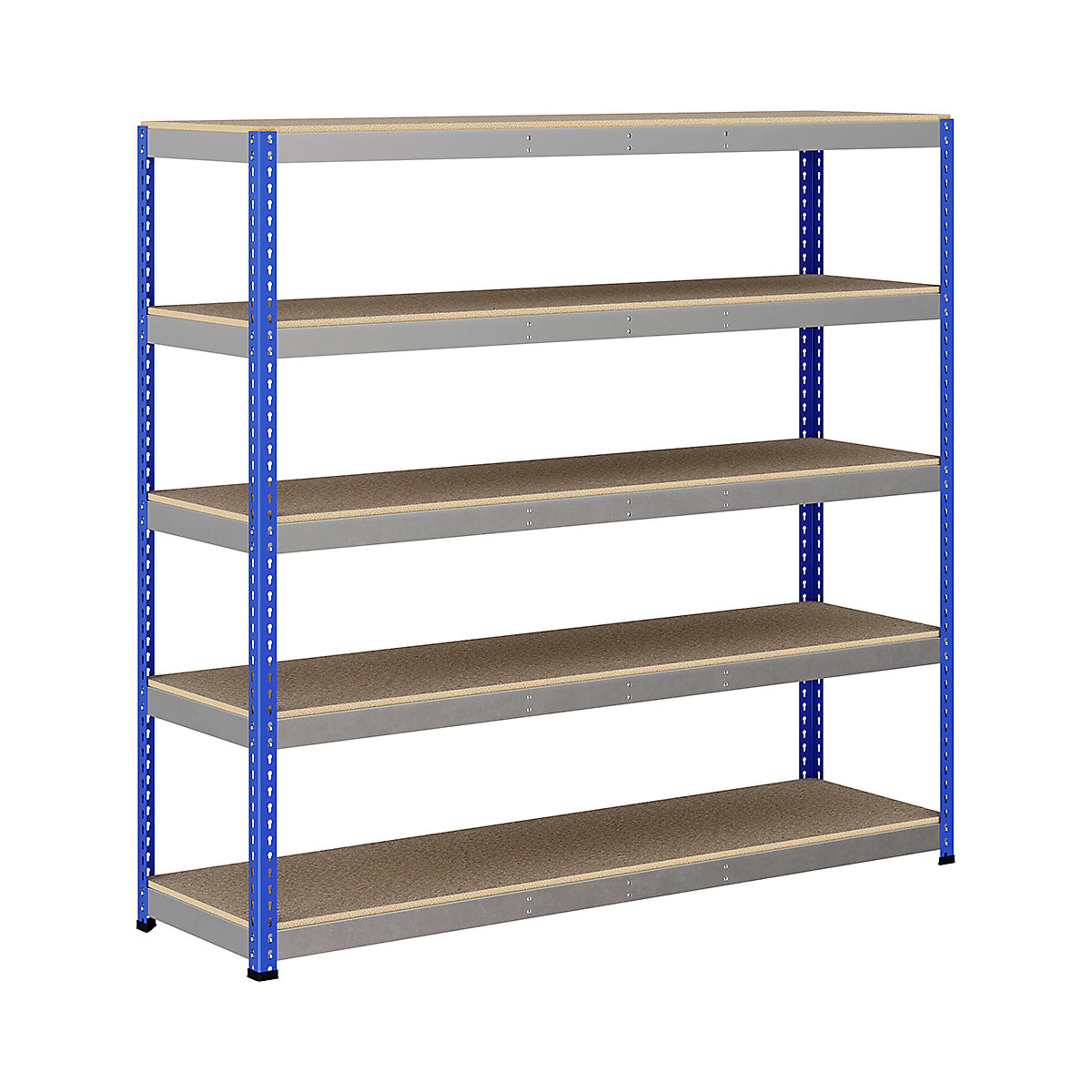 BiG400 1980mm High Racking, BiG400 1980mm High Racking, BiG400 Racking 1980h X 2135w X 610d Mm 5 Levels 375kg UDL Blue & Silver-339