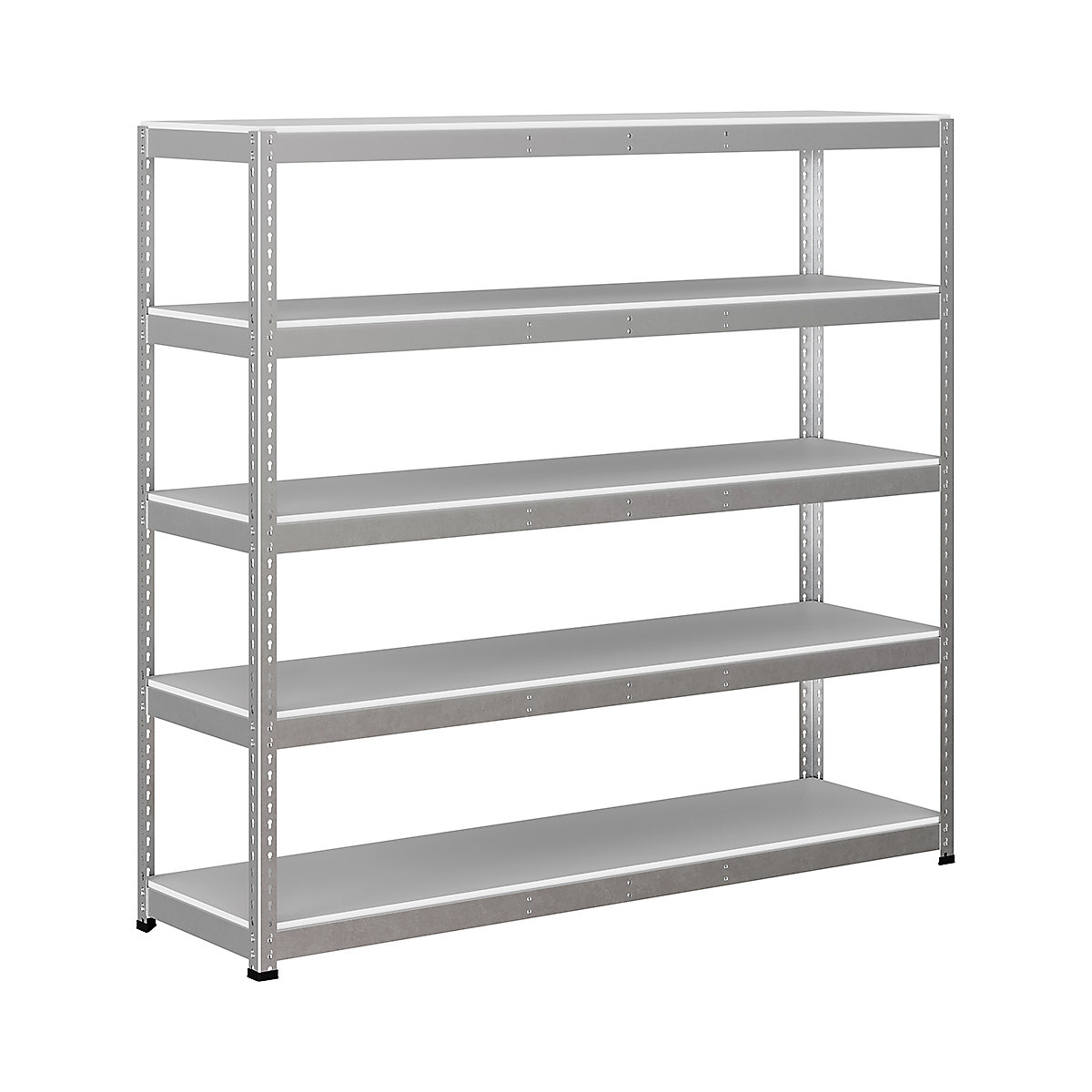 BiG400 1980mm High Racking, BiG400 1980mm High Racking, BiG400 Melamine Racking 1980h X 2135w X 610d Mm 5 Levels 375kg UDL Silver-94