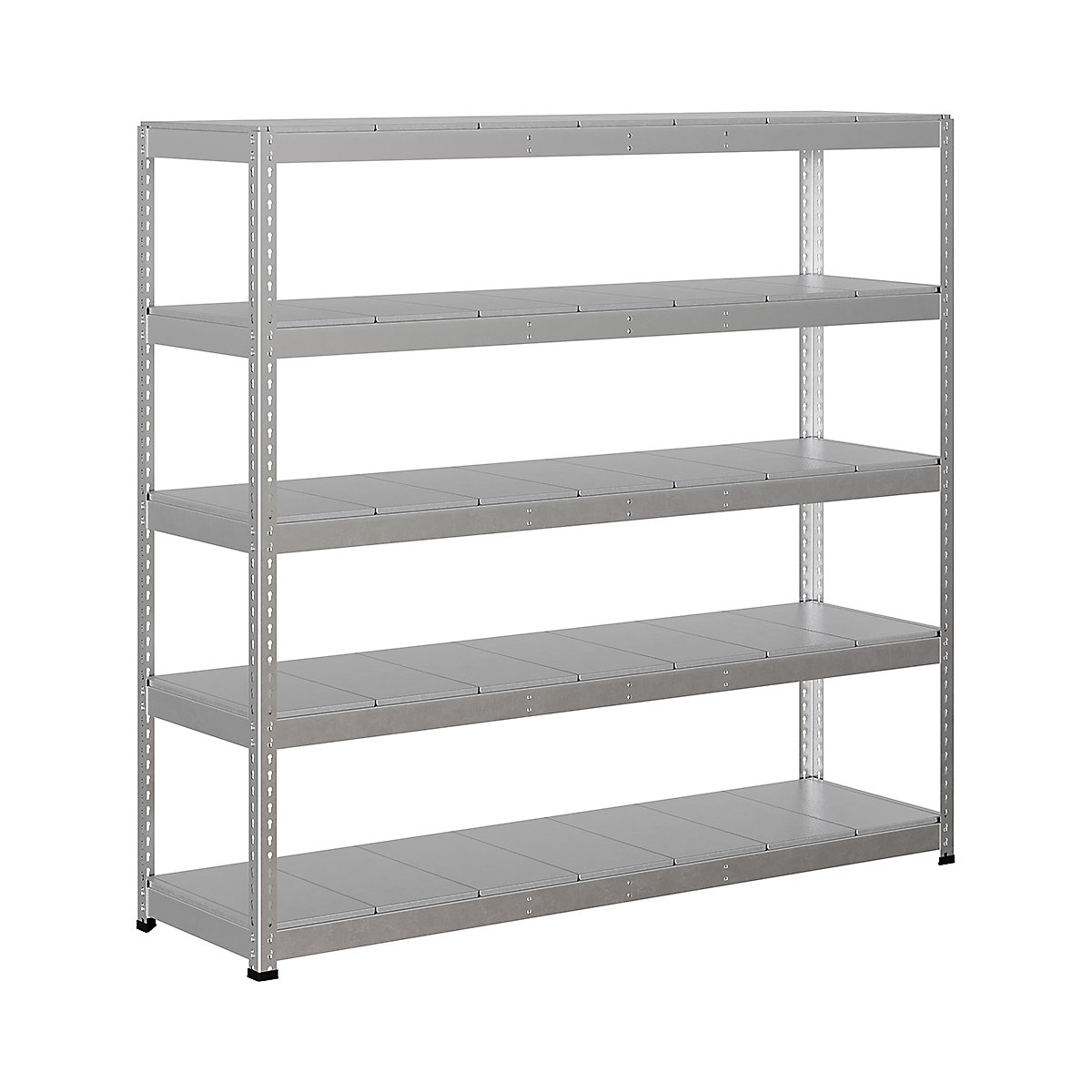 BiG400 1980mm High Racking, BiG400 1980mm High Racking, BiG400 Steel Racking 1980h X 2135w X 610d Mm 5 Levels 375kg UDL Silver-5