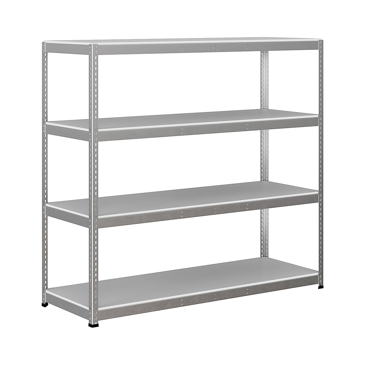 BiG400 1980mm High Racking, BiG400 1980mm High Racking, BiG400 Melamine Racking 1980h X 2135w X 760d Mm 4 Levels 400kg UDL Silver-358