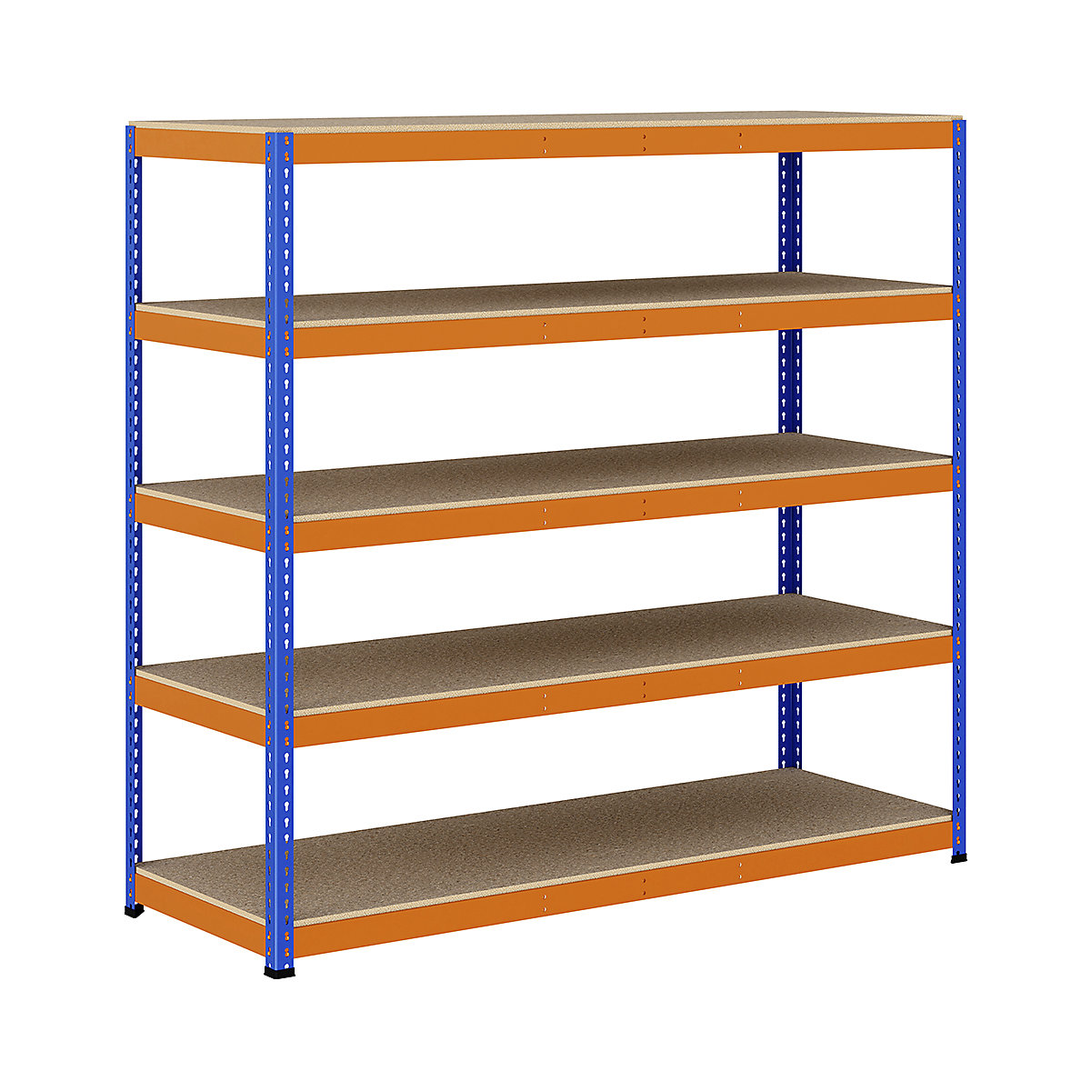 BiG400 1980mm High Racking, BiG400 1980mm High Racking, BiG400 Racking 1980h X 2135w X 760d Mm 5 Levels 375kg UDL Blue & Orange-354