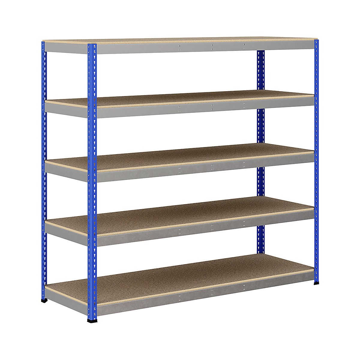 BiG400 1980mm High Racking, BiG400 1980mm High Racking, BiG400 Racking 1980h X 2135w X 760d Mm 5 Levels 375kg UDL Blue & Silver-145