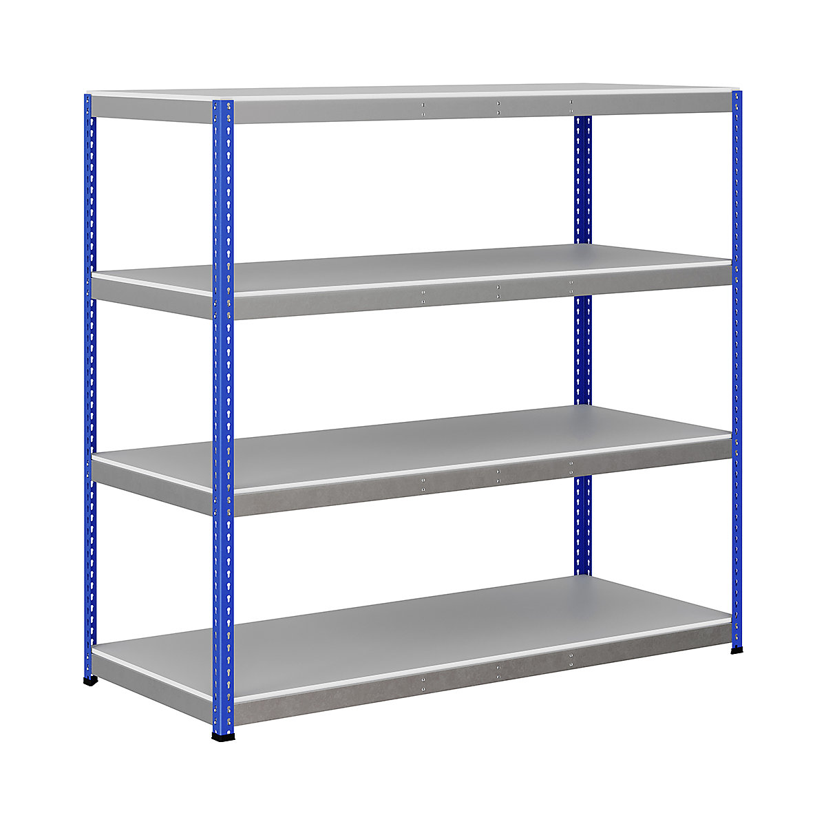 BiG400 1980mm High Racking, BiG400 1980mm High Racking, BiG400 Melamine Racking 1980h X 2135w X 915d Mm 4 Levels 400kg UDL Blue & Silver-269