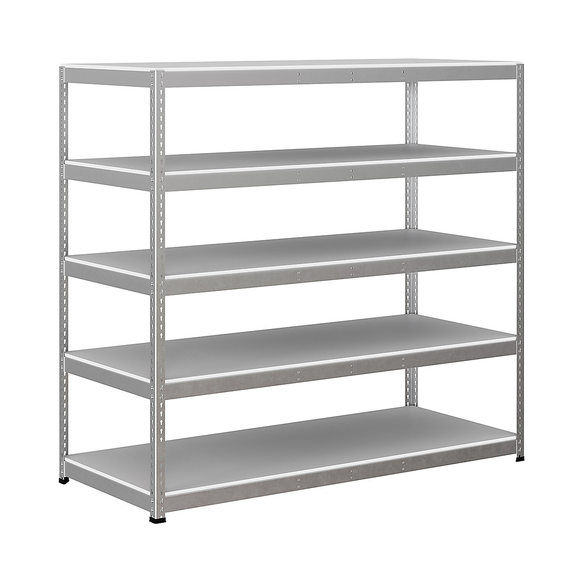 BiG400 1980mm High Racking, BiG400 1980mm High Racking, BiG400 Melamine Racking 1980h X 2135w X 915d Mm 5 Levels 375kg UDL Silver-293