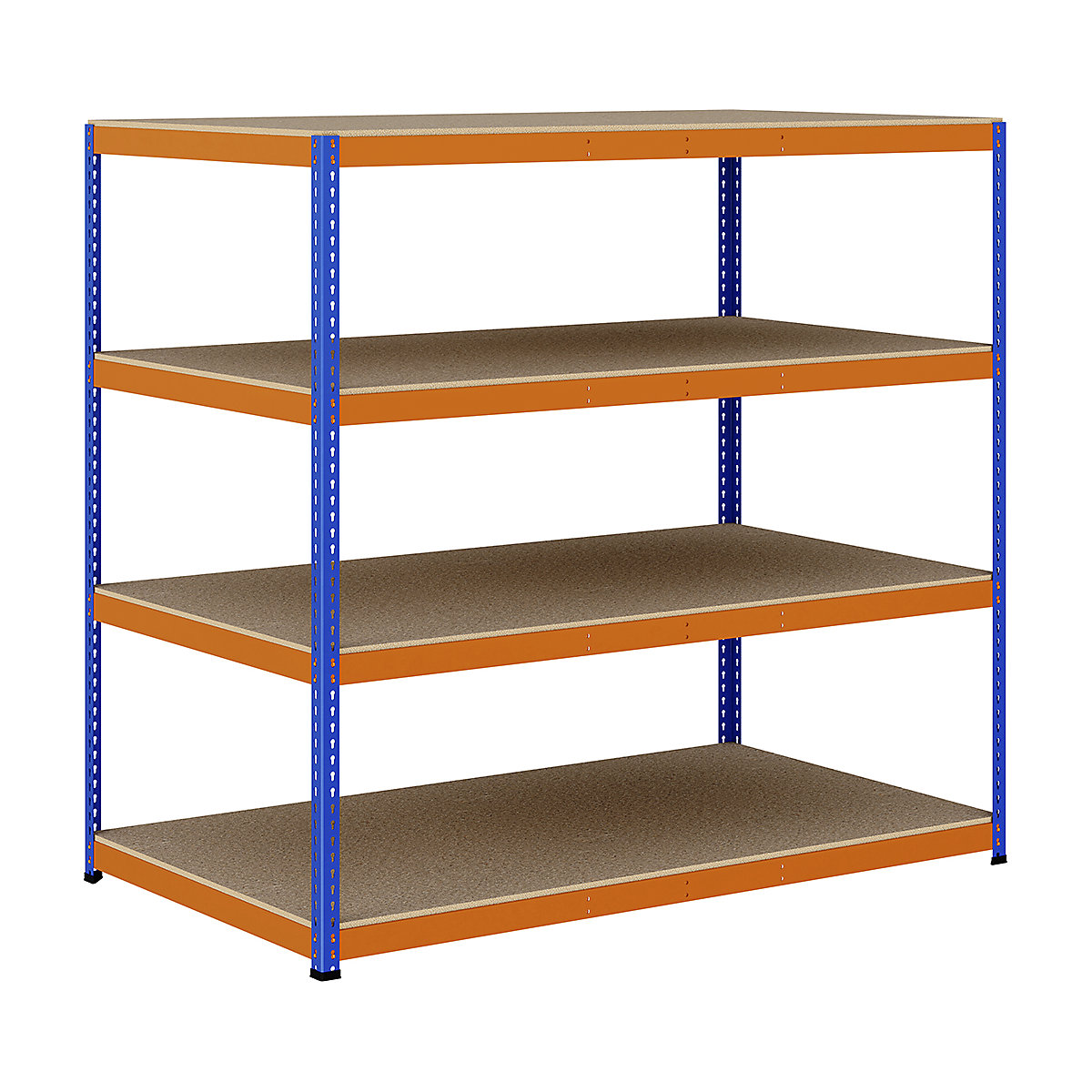 BiG400 1980mm High Racking, BiG400 1980mm High Racking, BiG400 Racking 1980h x 2135w x 1220d mm 4 Levels 400kg UDL Blue & Orange-247