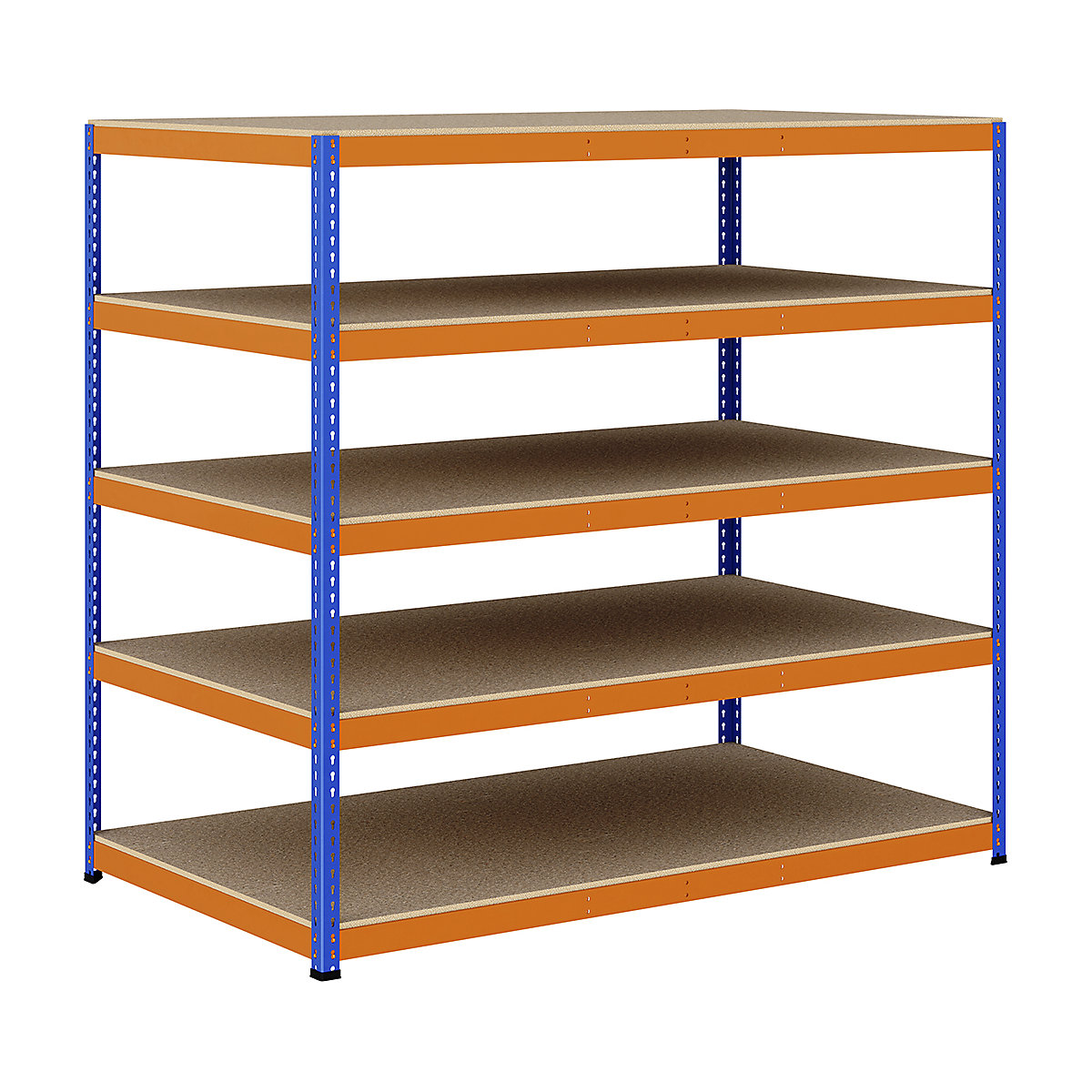 BiG400 1980mm High Racking, BiG400 1980mm High Racking, BiG400 Racking 1980h X 2135w X 1220d Mm 5 Levels 375kg UDL Blue & Orange-103