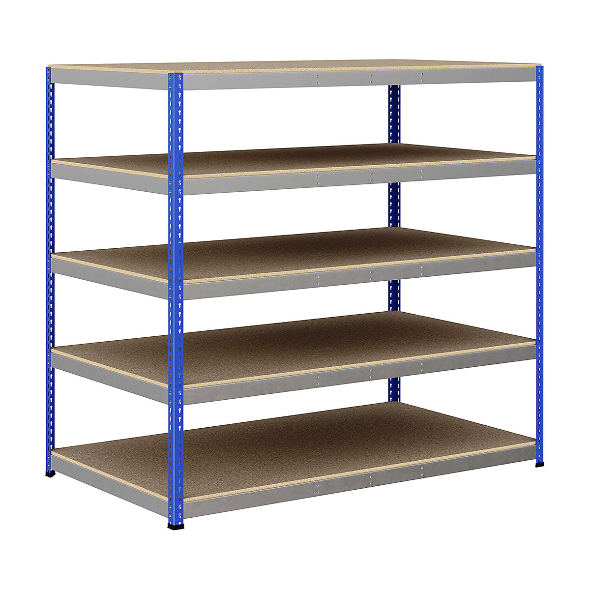 BiG400 1980mm High Racking, BiG400 1980mm High Racking, BiG400 Racking 1980h X 2135w X 1220d Mm 5 Levels 375kg UDL Blue & Silver-175