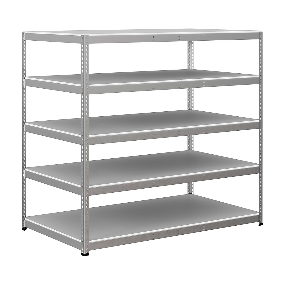 BiG400 1980mm High Racking, BiG400 1980mm High Racking, BiG400 Melamine Racking 1980h x 2135w x 1220d mm 5 Levels 375kg UDL Silver-25