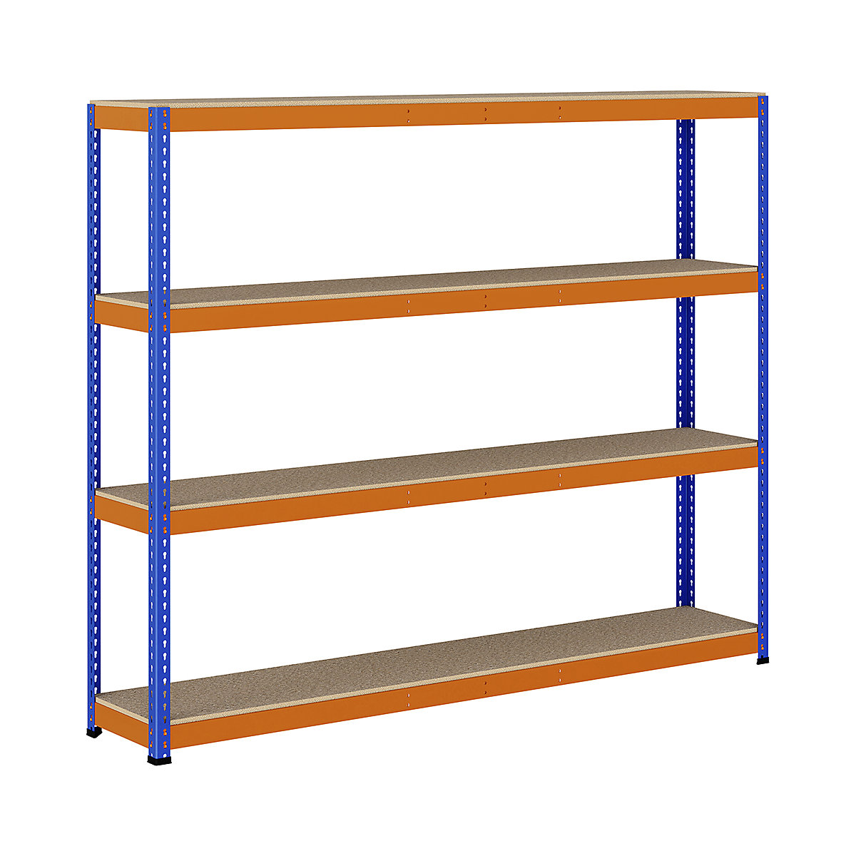 BiG400 1980mm High Racking, BiG400 1980mm High Racking, BiG400 Racking 1980h x 2440w x 455d mm 4 Levels 400kg UDL Blue & Orange-173