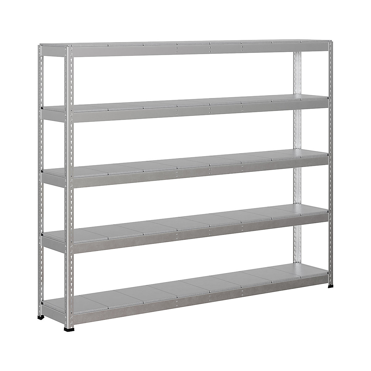 BiG400 1980mm High Racking, BiG400 1980mm High Racking, BiG400 Steel Racking 1980h X 2440w X 455d Mm 5 Levels 370kg UDL Silver-282