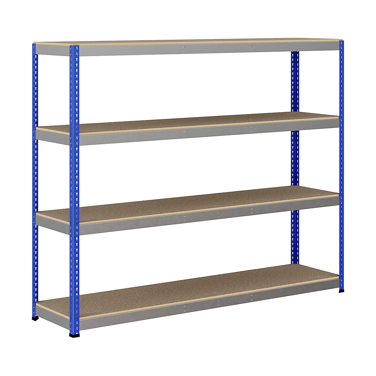 BiG400 1980mm High Racking, BiG400 1980mm High Racking, BiG400 Racking 1980h X 2440w X 610d Mm 4 Levels 400kg UDL Blue & Silver-63