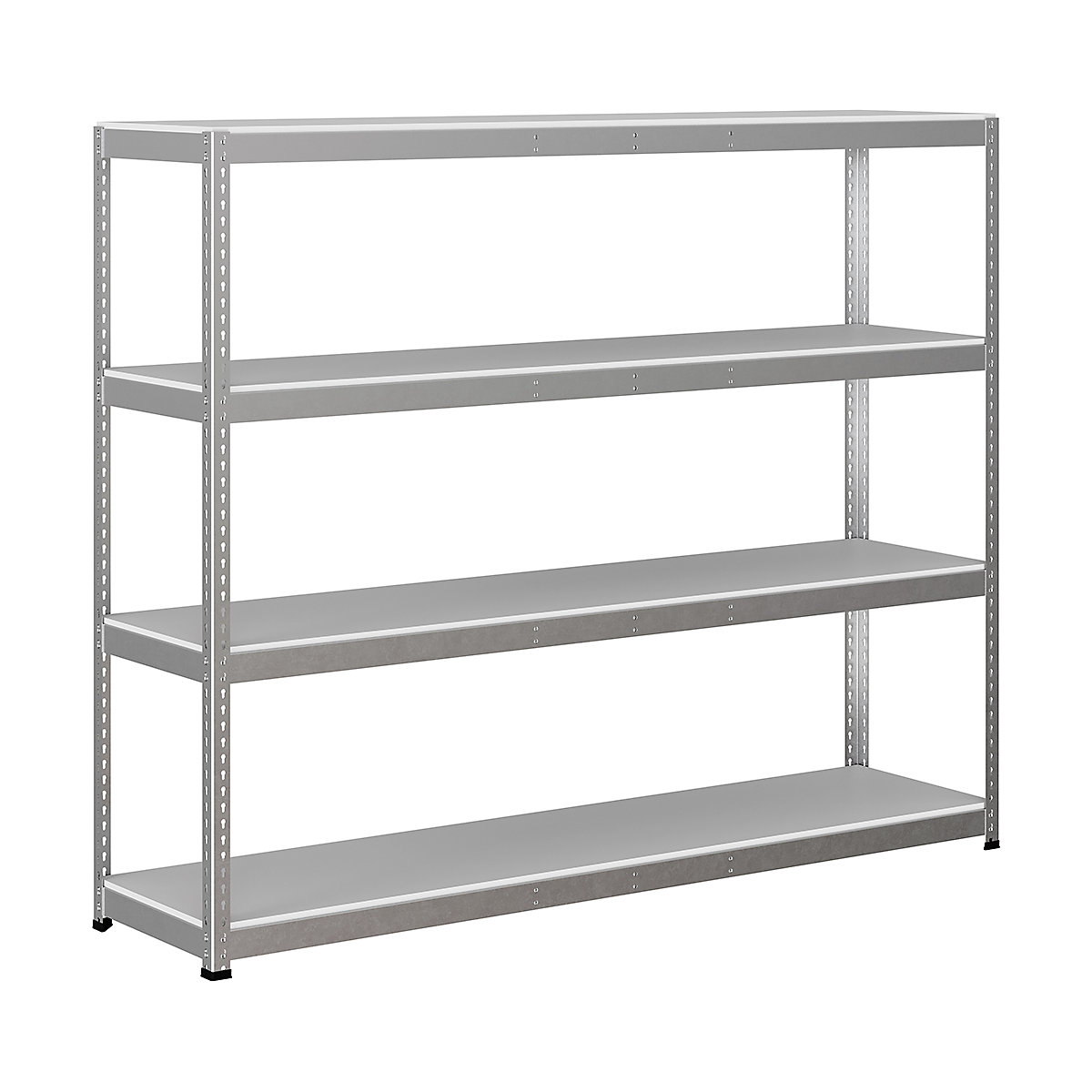 BiG400 1980mm High Racking, BiG400 1980mm High Racking, BiG400 Melamine Racking 1980h X 2440w X 610d Mm 4 Levels 400kg UDL Silver-156