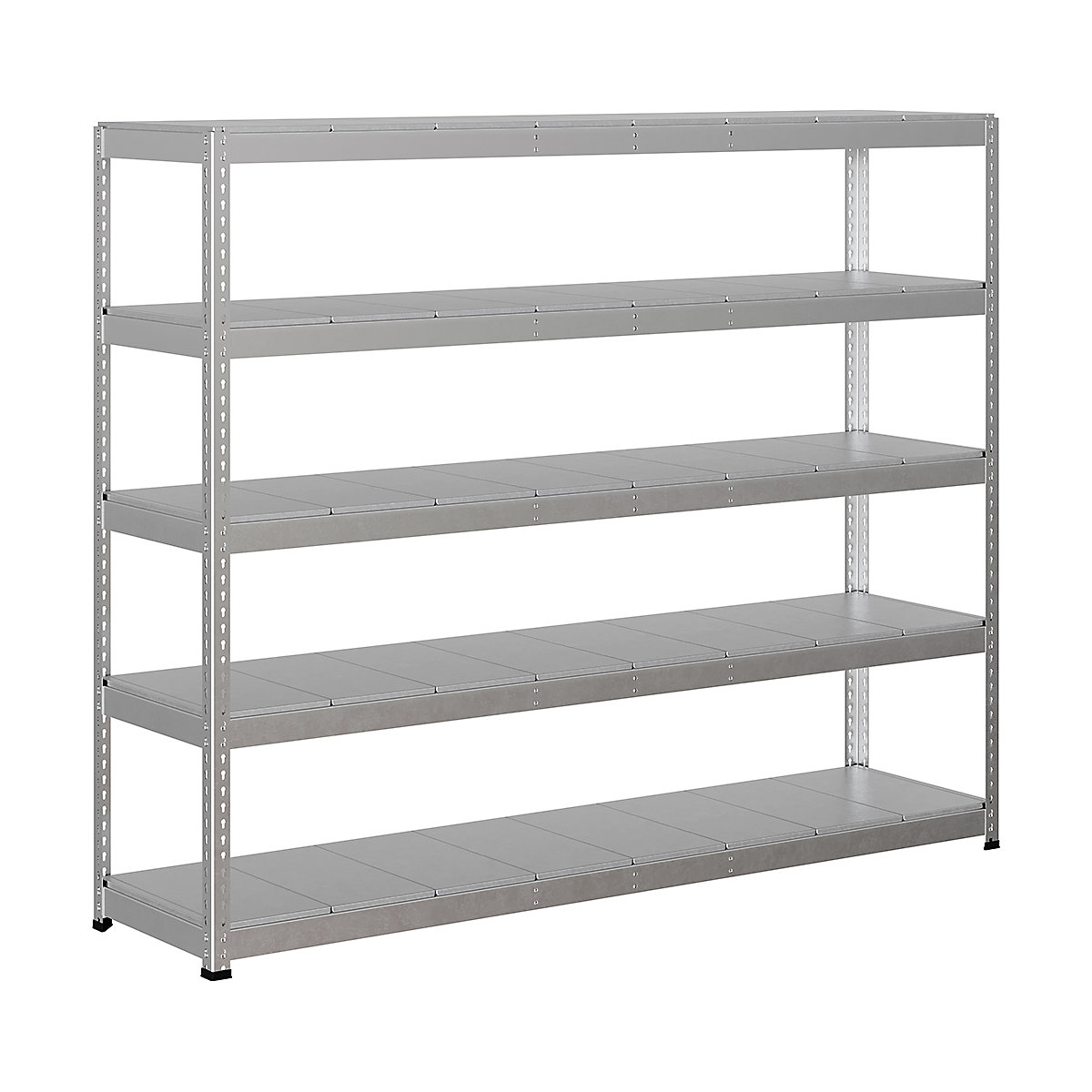 BiG400 1980mm High Racking, BiG400 1980mm High Racking, BiG400 Steel Racking 1980h X 2440w X 610d Mm 5 Levels 370kg UDL Silver-300