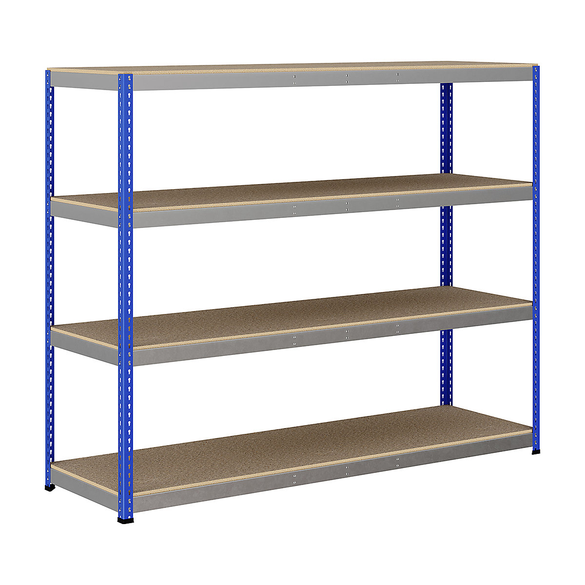 BiG400 1980mm High Racking, BiG400 1980mm High Racking, BiG400 Racking 1980h X 2440w X 760d Mm 4 Levels 400kg UDL Blue & Silver-229