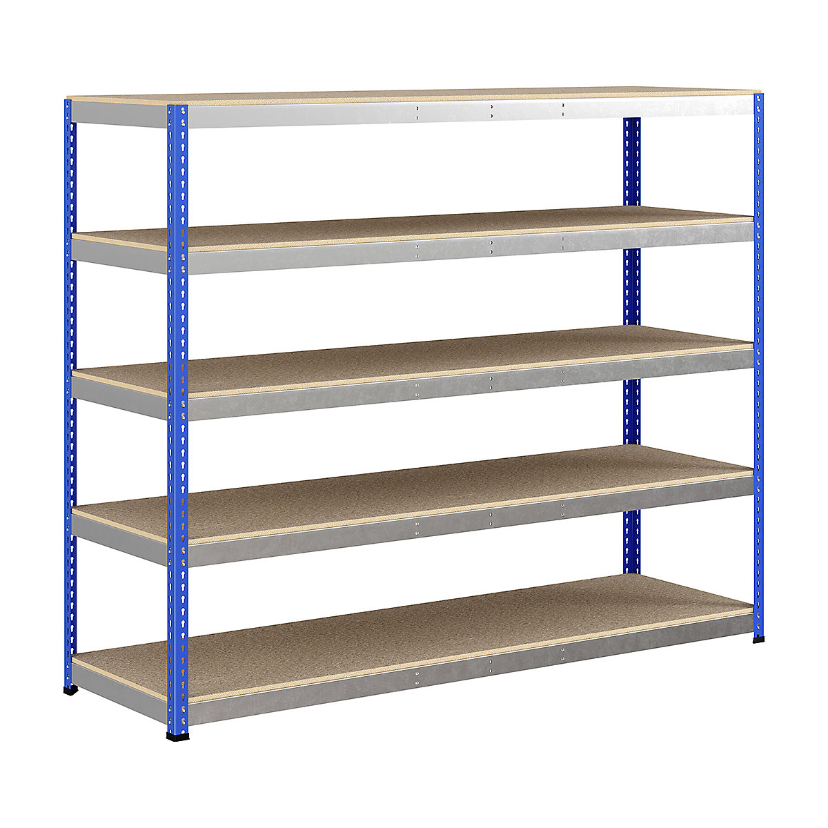 BiG400 1980mm High Racking, BiG400 1980mm High Racking, BiG400 Racking 1980h X 2440w X 760d Mm 5 Levels 375kg UDL Blue & Silver-158