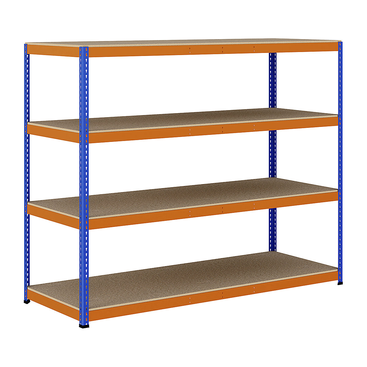 BiG400 1980mm High Racking, BiG400 1980mm High Racking, BiG400 Racking 1980h x 2440w x 915d mm 4 Levels 400kg UDL Blue & Orange-283