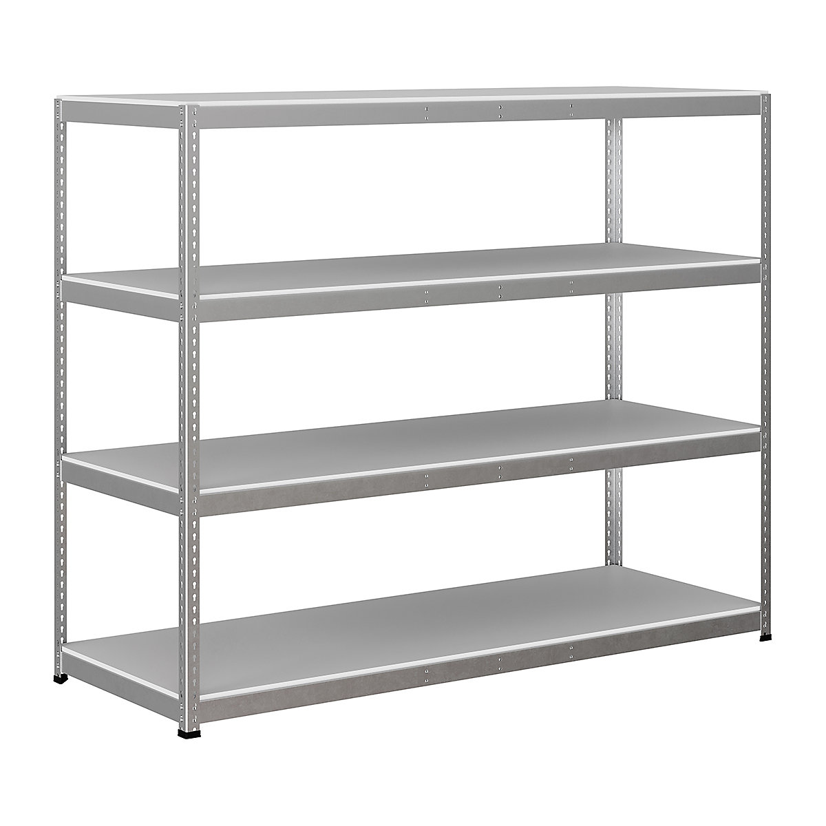 BiG400 1980mm High Racking, BiG400 1980mm High Racking, BiG400 Melamine Racking 1980h X 2440w X 915d Mm 4 Levels 400kg UDL Silver-249