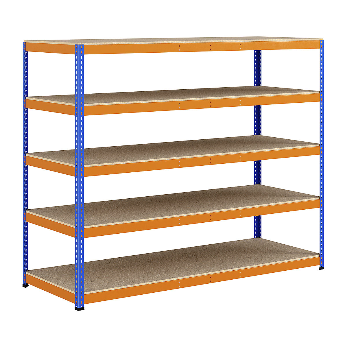 BiG400 1980mm High Racking, BiG400 1980mm High Racking, BiG400 Racking 1980h X 2440w X 915d Mm 5 Levels 375kg UDL Blue & Orange-6