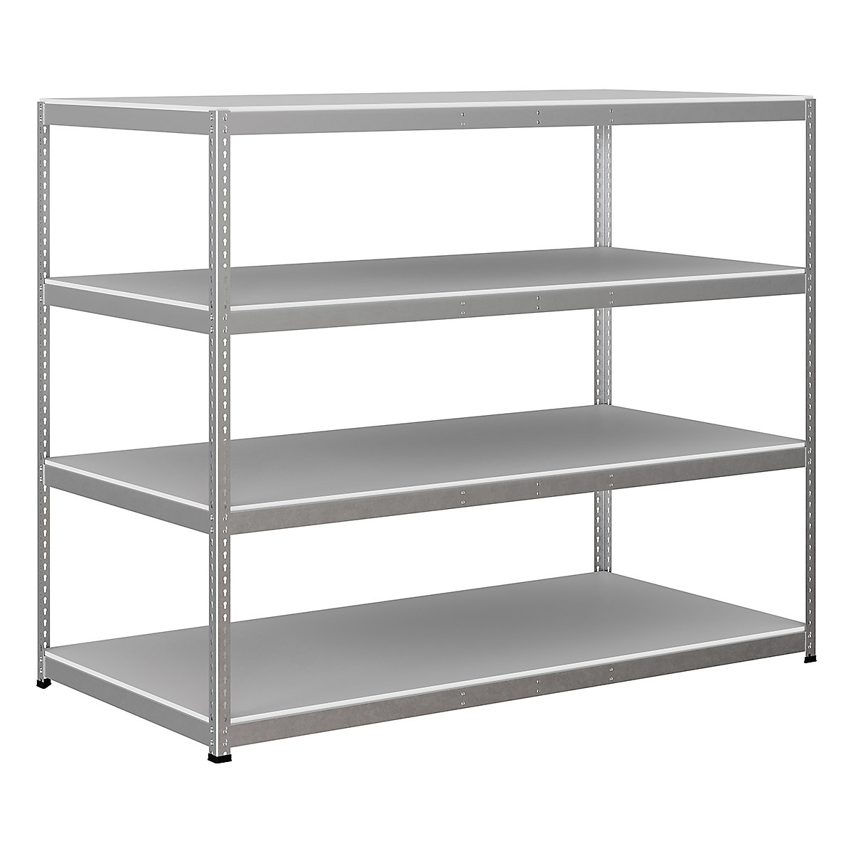 BiG400 1980mm High Racking, BiG400 1980mm High Racking, BiG400 Melamine Racking 1980h x 2440w x 1220d mm 4 Levels 400kg UDL Silver-67