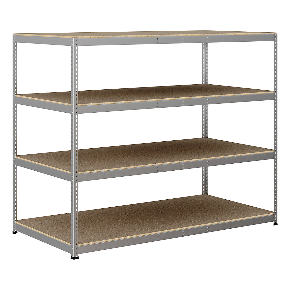 BiG400 1980mm High Racking, BiG400 1980mm High Racking, BiG400 Racking 1980h X 2440w X 1220d Mm 4 Levels 400kg UDL Silver-350