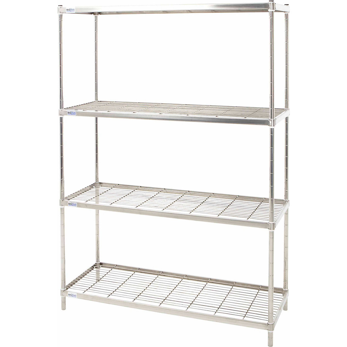 BiGDUG Stainless Steel Shelving with Wire Mesh Shelves