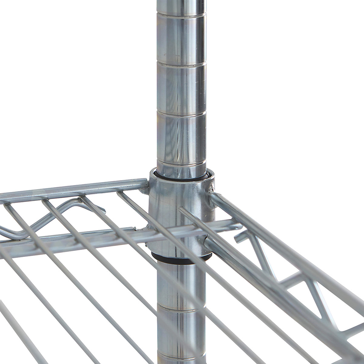 Eclipse Heavy-Duty Chrome Wire Shelving Unit 2130mm High (Product illustration 3)-2
