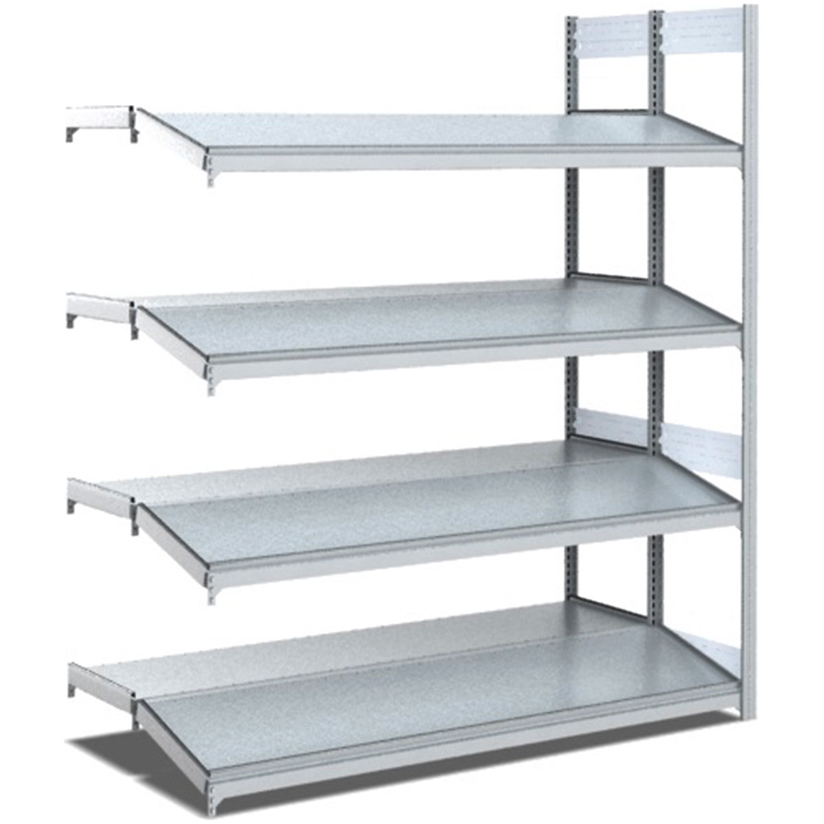 BiGDUG Double Depth Supply Shelving, BiGDUG Double Depth Supply Shelving, BiGDUG Double Depth Supply Shelving | 2000h x 1000w x 850d mm | Extension Bay | 4 Shelves | 100kg UDL-0
