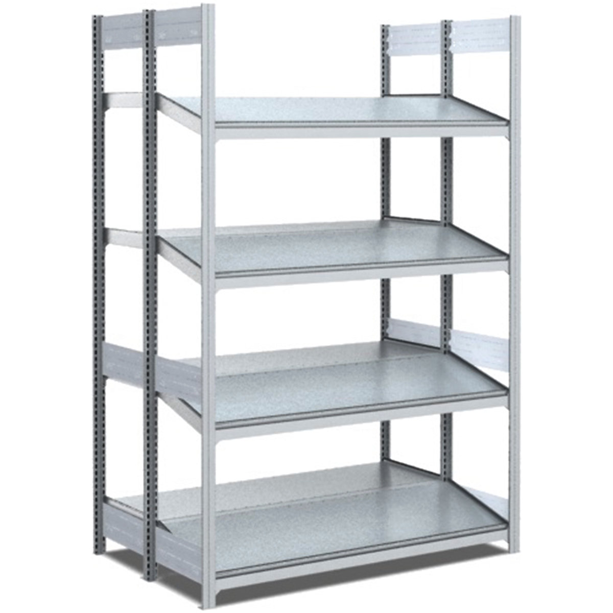 BiGDUG Double Depth Supply Shelving, BiGDUG Double Depth Supply Shelving, BiGDUG Double Depth Supply Shelving | 2000h x 1000w x 850d mm | Starter Bay | 4 Shelves | 100kg UDL-2