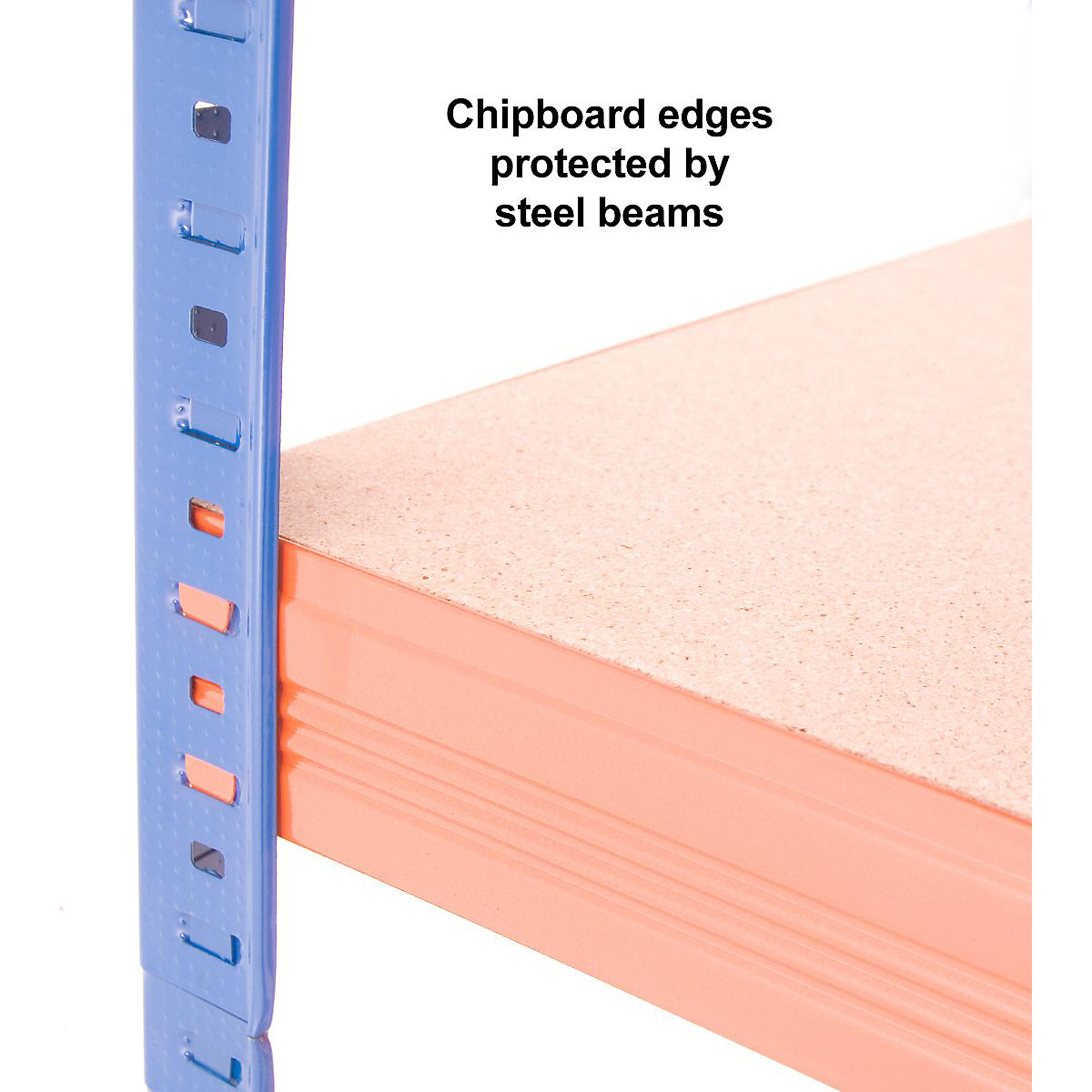 BiGDUG Essentials Medium-Duty Blue & Orange Shelving Unit (Product illustration 3)-2