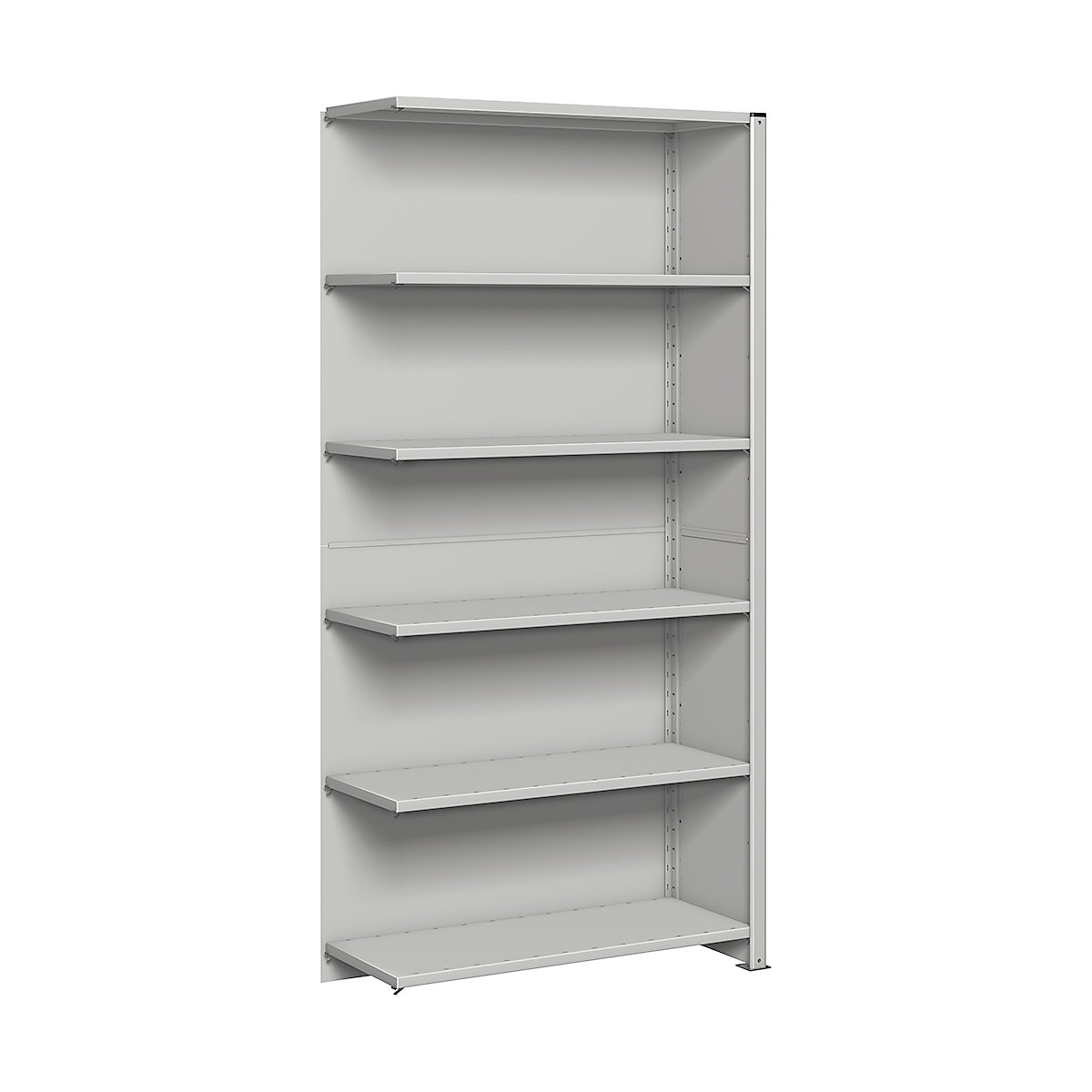 Euro Clad Shelving, Euro Clad Shelving, Euro Shelving Clad Extension Bay | 2100h x 1000w x 300d mm | Light Grey | 6 Shelves | 160kg UDL*-0