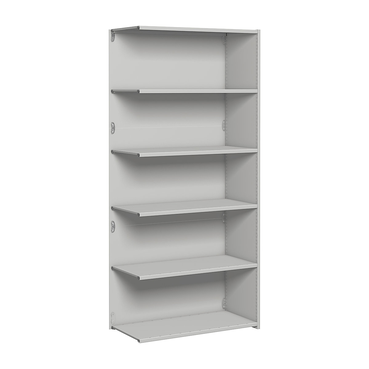Stormor Duo Closed Shelving, Stormor Duo Closed Shelving, Stormor Duo Shelving Closed Extension Bay | 1850h x 1000w x 300d mm | Light Grey | 6 Shelves | 70kg UDL*-0