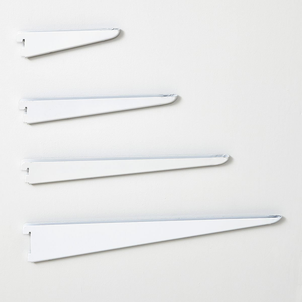 TwinSlot Light-Duty Custom-Build Wall Mounted Shelving System - Matt White
