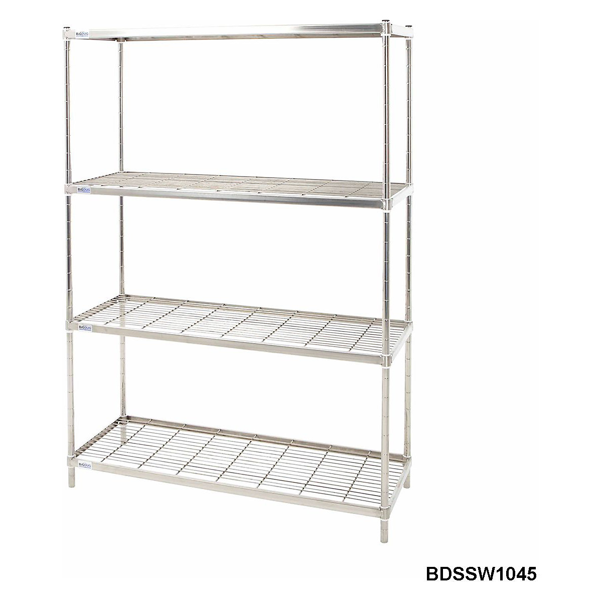 BiGDUG Stainless Steel Shelving with Wire Mesh Shelves (Product illustration 2)-1