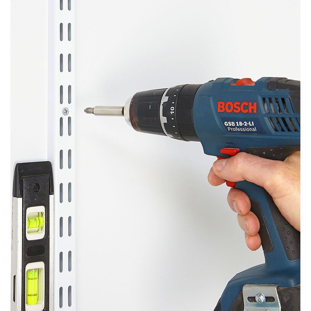 TwinSlot Light-Duty Custom-Build Wall Mounted Shelving System - Matt White (Product illustration 9)-8