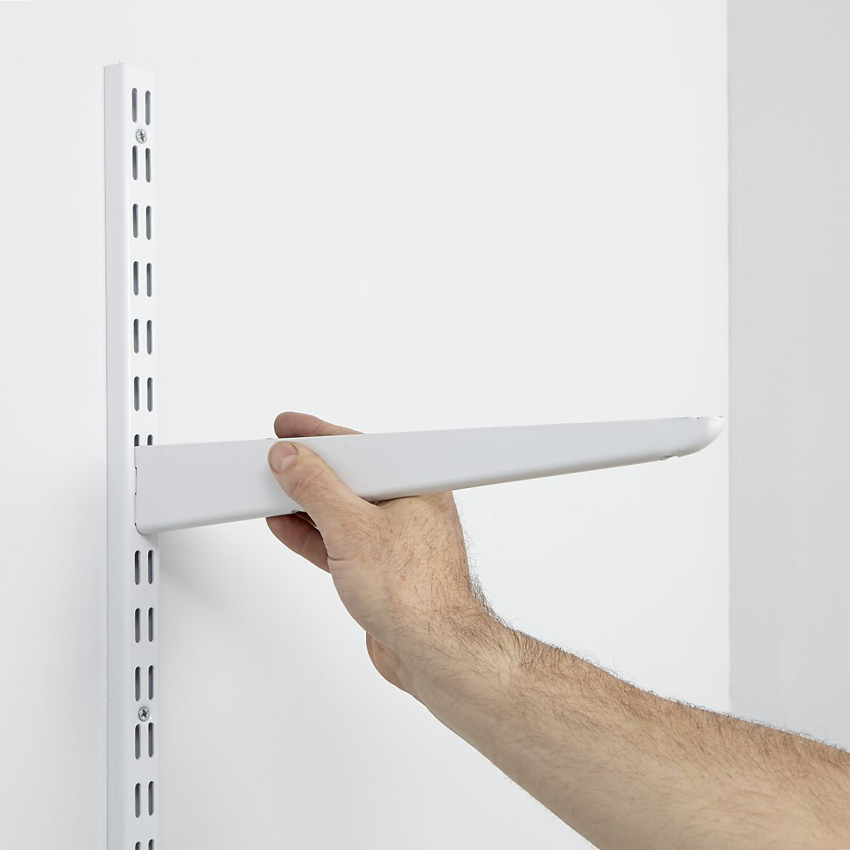 TwinSlot Light-Duty Custom-Build Wall Mounted Shelving System - Matt White (Product illustration 11)-10