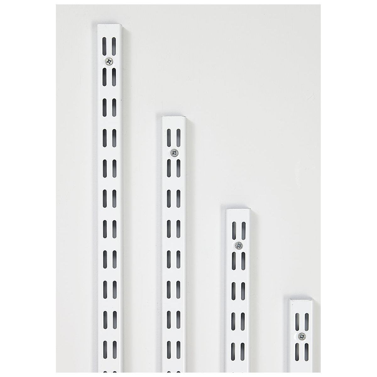 TwinSlot Light-Duty Custom-Build Wall Mounted Shelving System - Matt White, TwinSlot Light-Duty Custom-Build Wall Mounted Shelving System - Matt White, TwinSlot Shelving Light-Duty Matt White Upright, 1220mm High-3